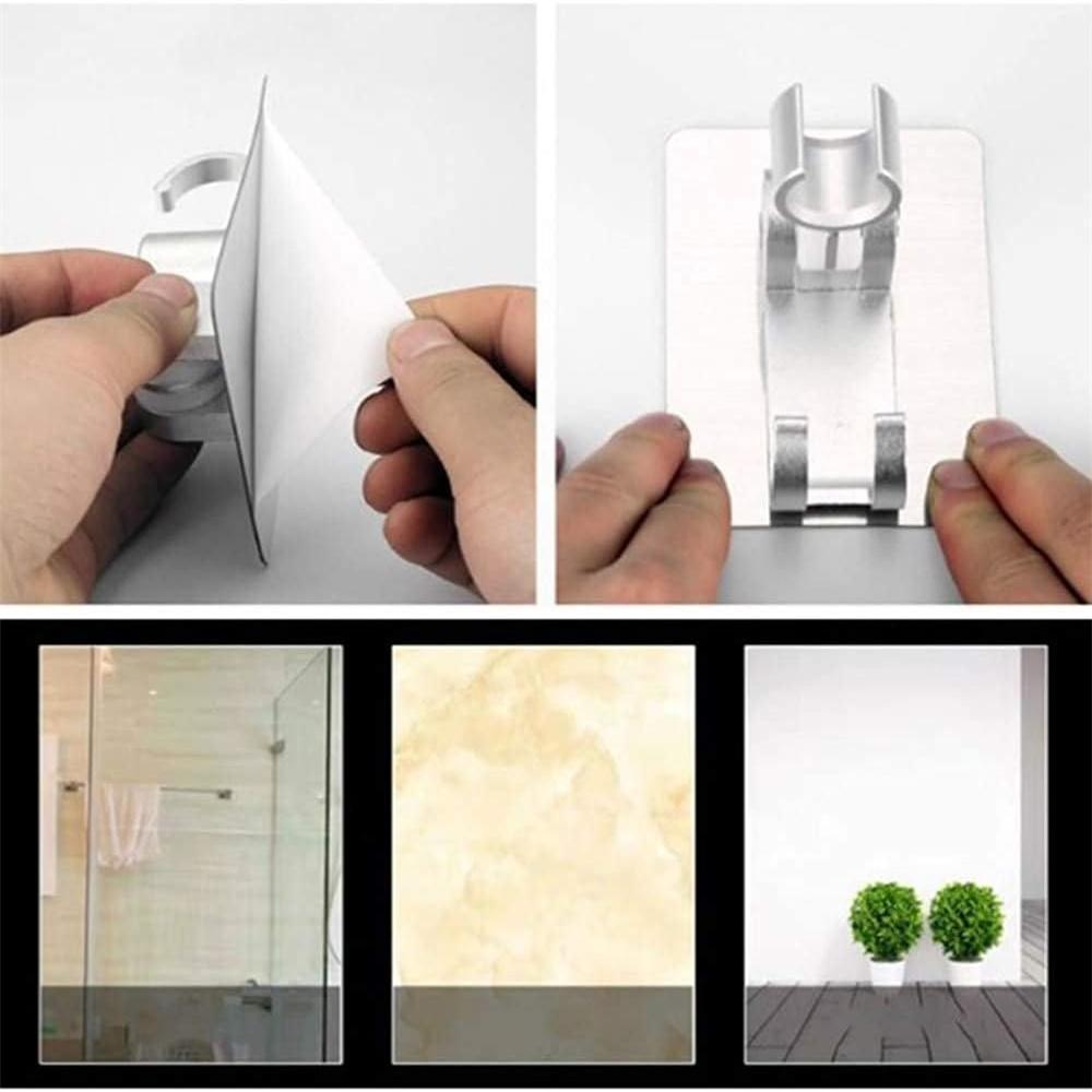 2Pcs Bathroom Shower Head Holder Adjustable Spray Wall Mounted Handheld Bracket