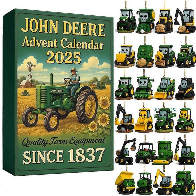 24-Day *John Deere Advent Calendar 2025 Tractor Blind Box, Christmas Gift