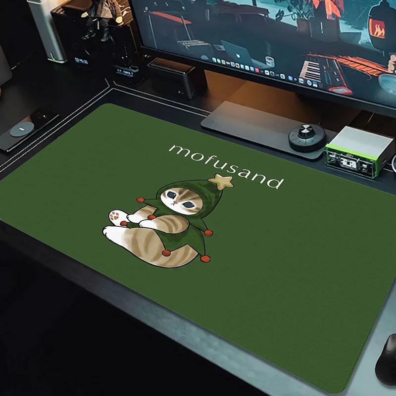 Mofusand Large Size Mouse Pad Large Gaming Table Cushion Non-slip Laptop Tablet Big Mousepad XXL Mat Mini PC Playmat With Lock edge