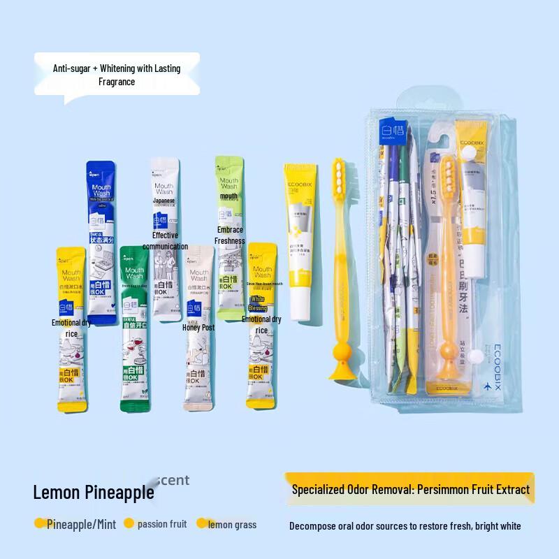 Baixi Probiotic Pineapple Oral Care Travel Set