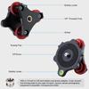 Leftfoto Tripod Leveler Base with /-5 Degree Precision Adjustment 3/8 Inch Screw Bubble Levels Aluminum Panoramic Leveling Head for Seestar S50