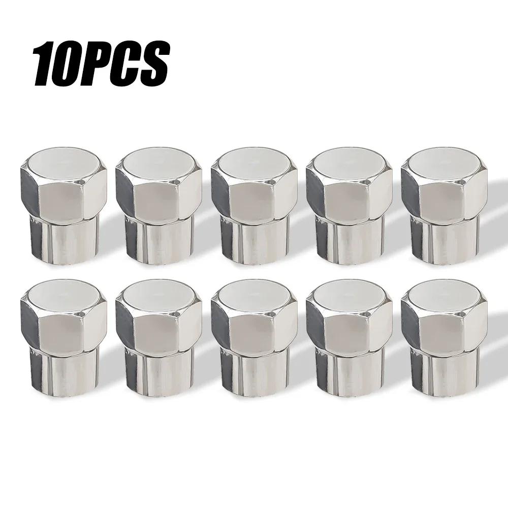 Flat Head Car Tyre Valve Caps Universal Wheel Air Stem Cover Plastic Chrome Dustproof for Auto Motorcycle Truck Bike Accessories