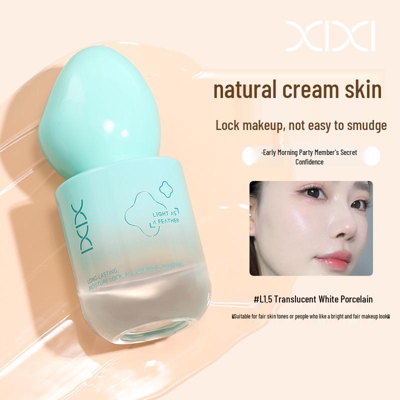 XIXI Soft Mist Fine Grinding Foundation: Natural Silky Smooth, Delicate Oil Control, Perfect for Beginners, Base and Color Makeup.