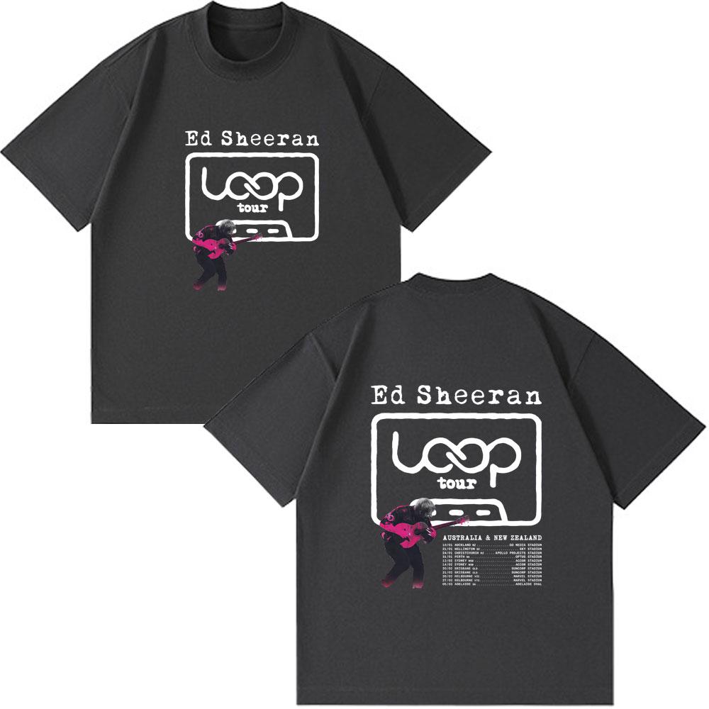 Ed Sheeran Loop Tour Australia and New Zealand 2026 Tour Merch Tees Unisex's Women Fashion Style Tops Harajuku Oversized Style Wear