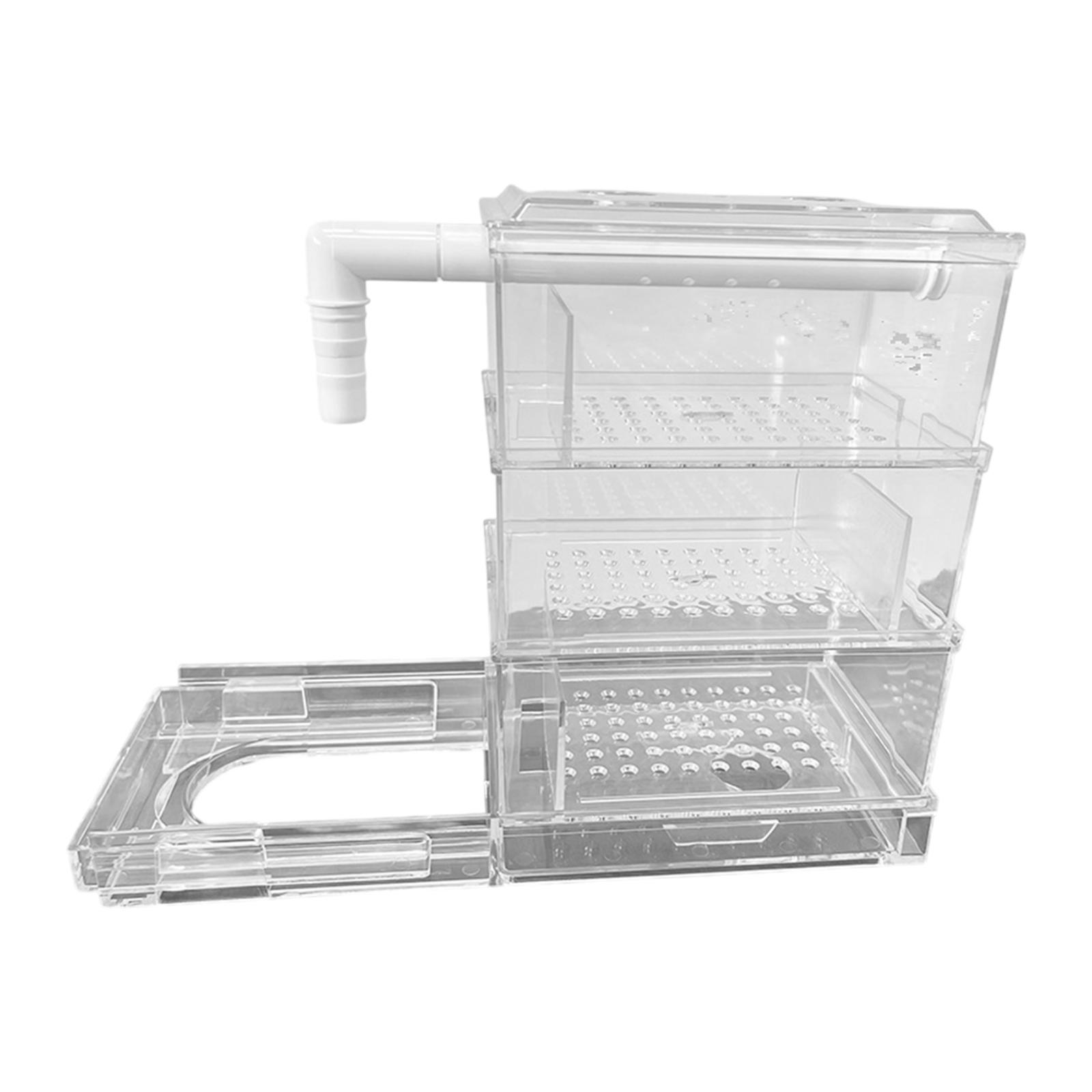 Аквариумный Фильтр Капельная Коробка Многослойная Увеличение Потока Воды Прозрачный Водяной Бак Фильтрационное Устройство Аквариум Верхняя Система Фильтрации чистый