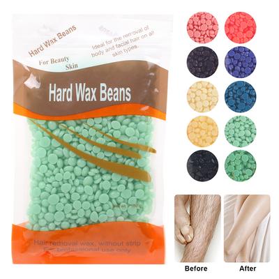 100g Depilatory Hard Wax Beans Hair Removal Wax Beads with Natural Ingredient Hard Body Wax Beans for All Body and Bikini Areas