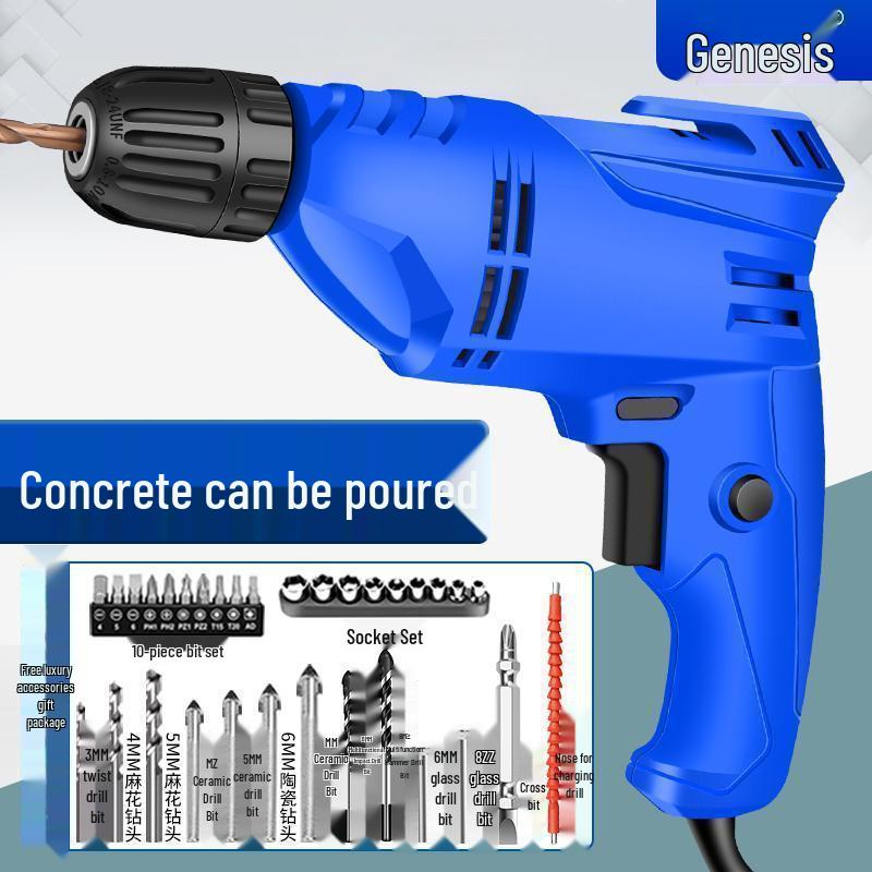 High-Power Handheld Electric Drill and Screwdriver - 220V