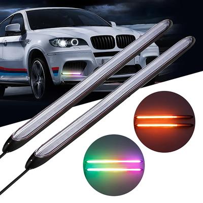 LED Turn Signal Lamp Daytime Running Light Universal 12V Flow Auto Sequential Lamp White,Yellow,RGB Color Lights Car Accessories