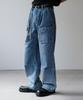 MINAV Buddy Wide Cargo Denim Pants [Mid Blue]