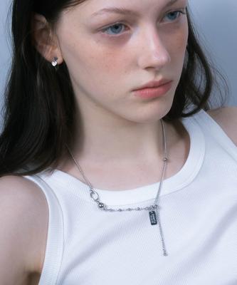 Pearly More Ball Chain Point Magnet Necklace_Pm25N011Ss