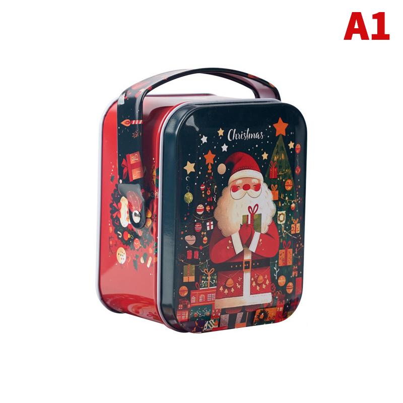 

Рождественская подарочная жестяная коробка Мультяшный Санта Клаус Счастливого Рождества Жестяные коробки Рождество Год Конфеты Печенье Упаковочные коробки Украшения