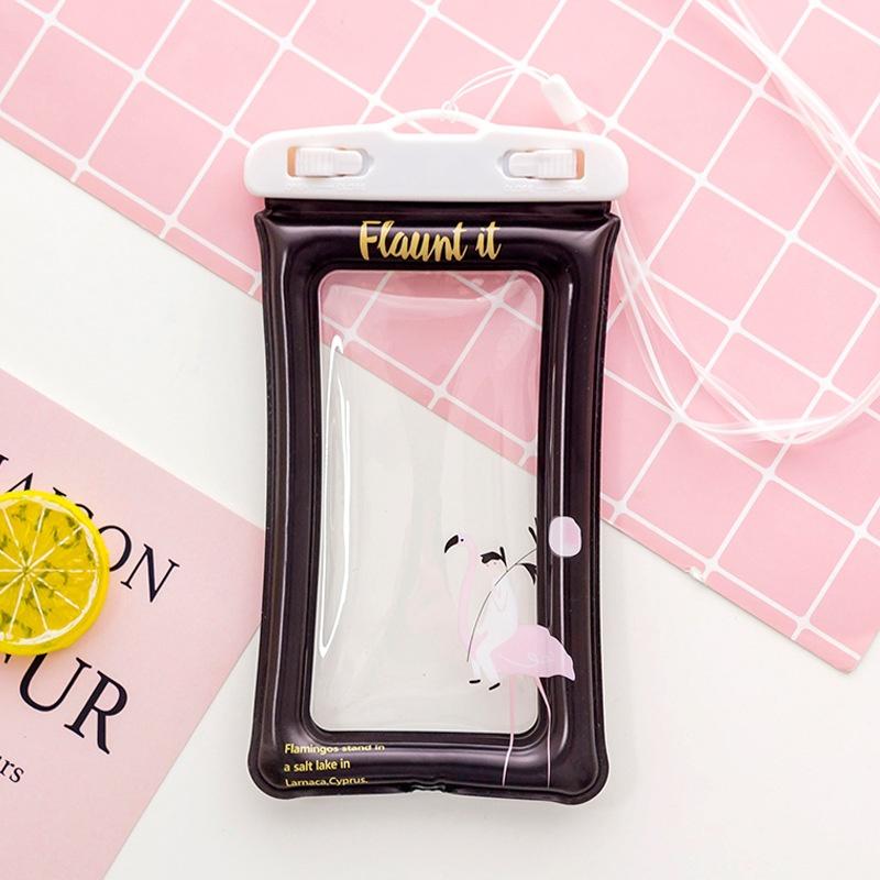 Large Cartoon Mobile Phone Waterproof Bag Touchscreen Swimming Diving Cover Rider Takeaway Rainproof Case Sealed Bag with Airbag