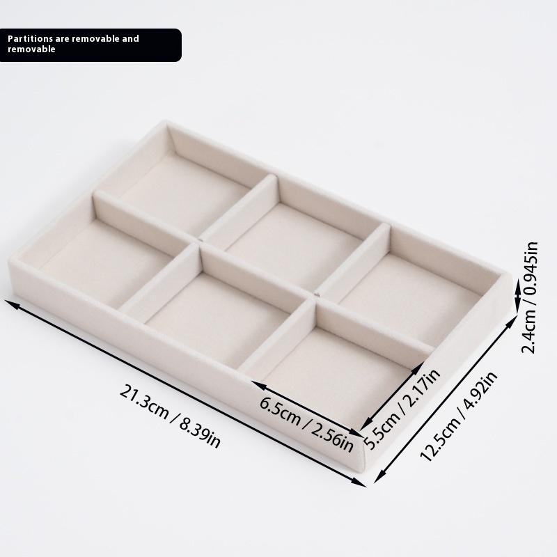 Sametová šperkovnice Náušnice Náhrdelník Prsten Náramek Stojan na vystavení šperků Zlatý podnos na šperky