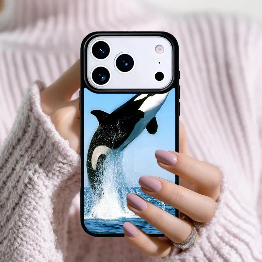 Orcas Whale soft Phone Case For Apple iPhone 17 Air 16E 15 14 Plus 13 12 11 Pro Max Mini Funda Cover