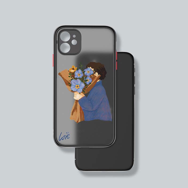 Husă de telefon drăguță fată băiat cuplu rațe pentru iPhone 14 13 12 11 Mini XS XR X Pro MAX 8 7 6 Plus husă TPU mată translucidă