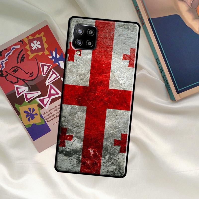 Georgia Grunge Flag Case For Samsung Galaxy A52 A32 A12 A33 A06 A16 A26 A36 A56 A15 A53 A13 A34 A54 A14 A35 A55