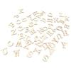 124Pcs Wood Wooden Craft Pieces Wood Color English Shape Decor DIY Wood Letters Spelling Learning