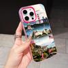 USA America Flag Jelly Double Layer Rose Red Mobile Phone Case for iPhone 17 16 15 14 13 12 11 Air Pro Max Plus Protective