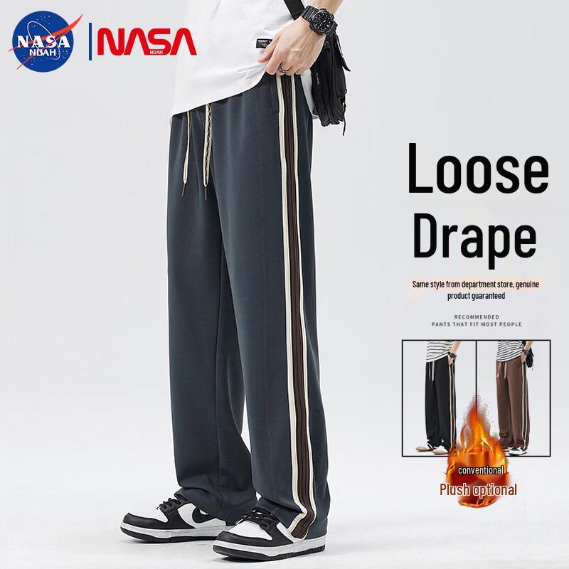 

Мужские спортивные штаны NASA NOAH в полоску, пэчворк, свободные, прямые 3XL