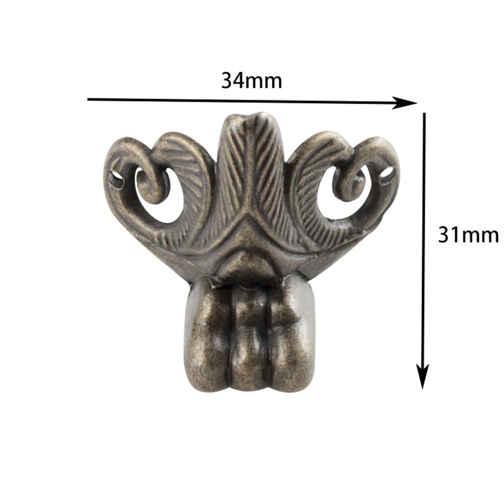 Antique Corner Brackets for Wood Case Decorative Feet Leg Corner (4 pcs)