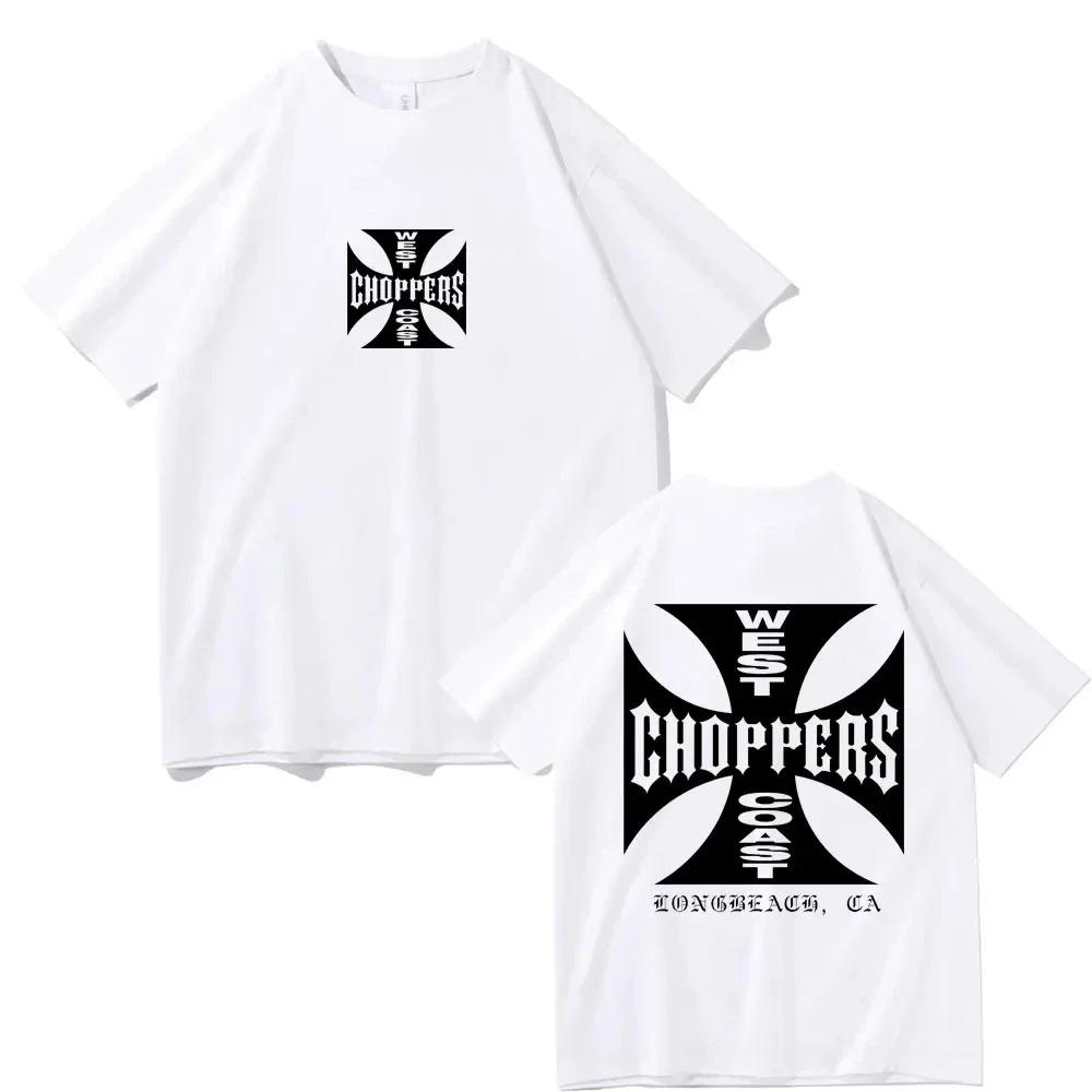 

ZX TEE Летняя Мода Футболка Женская Мужская Принт West Coast Choppers Футболка Повседневная Футболка с Коротким Рукавом и Круглым Вырезом Винтажная Одежда Футболка S