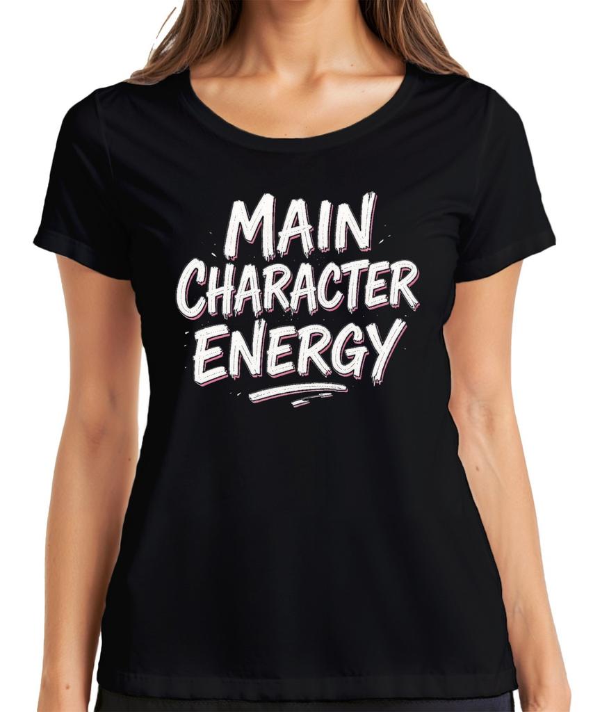 Main Character Energy Funny Gift Influencer Retro Pink Unisexs Tshirt