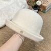 Womens Wool Blend Floppy Brim Hat Vintage Hepburn Style Beret Cap Elegant Face-Framing Wide
