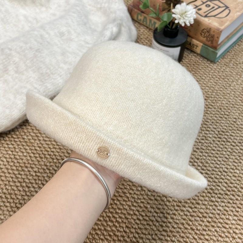 Womens Wool Blend Floppy Brim Hat Vintage Hepburn Style Beret Cap Elegant Face-Framing Wide