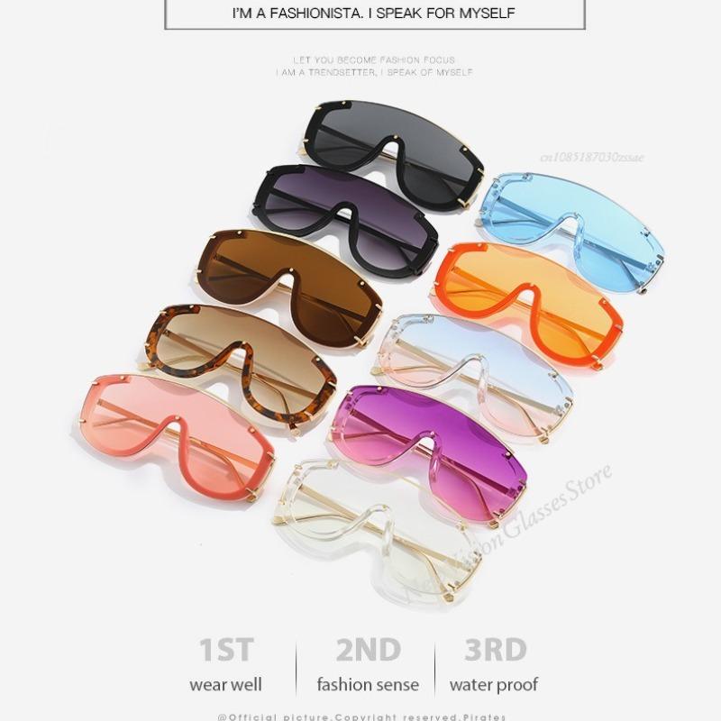 Óculos de Sol Femininos Estampa Leopardo Estilosos Degradê Óculos para Esportes ao Ar Livre Luxo Design Metálico Oversize Óculos de Sol Masculinos