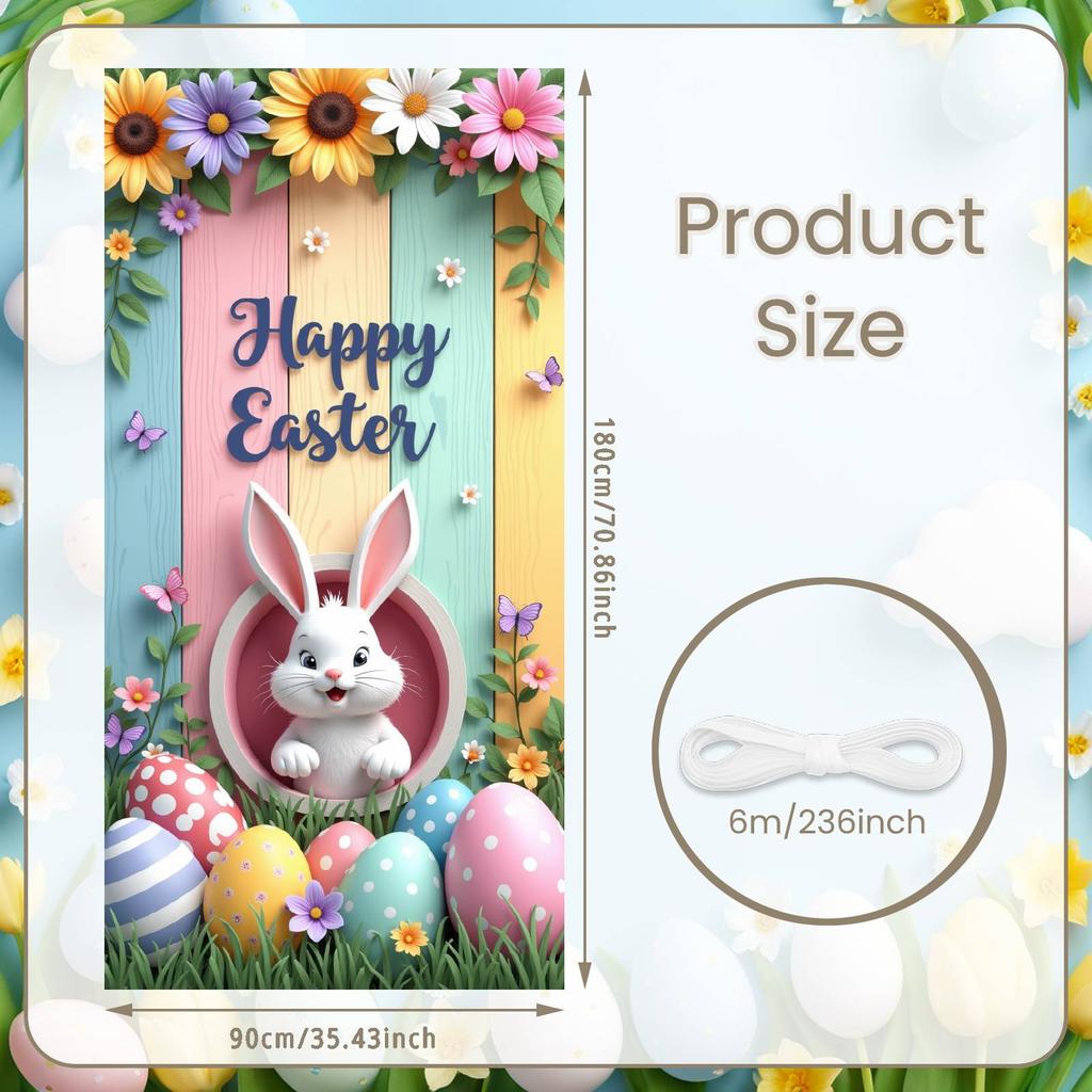 Bunny Celebration Display Pink Polka Dots Rabbit Background Easter Display Cartoon Easter Decor Banner For Holiday Gift Holiday