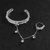 Anime Tian Guan Ci Fu Bracelet With Bell Ring Hua Cheng Xie Lian Adjustable Butterfly Finger Rings Pendant Jewelry Accessories