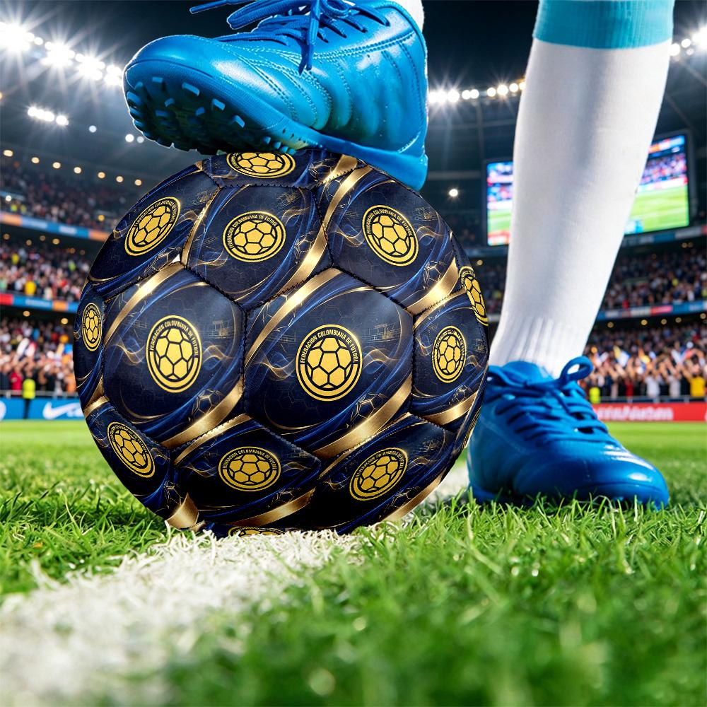 Pallone da Calcio Stampato Colombia Taglia 5 Resistente all'Usura Standard da Allenamento per Adulti Regalo per Appassionati per Partite Sportive Indoor Outdoor