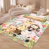 Tappeti Stampati Animali della Giungla 3D Tappeto Floreale Cartone Animato Animali del Safari per Camera da Letto Soggiorno Tappeto Antiscivolo Tappeto per Area Bambini Decorazioni