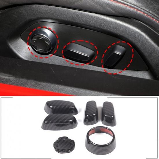 ABS Carbon Fiber Seat Adjustment Trim Cover For C8 Corvette C8 -25