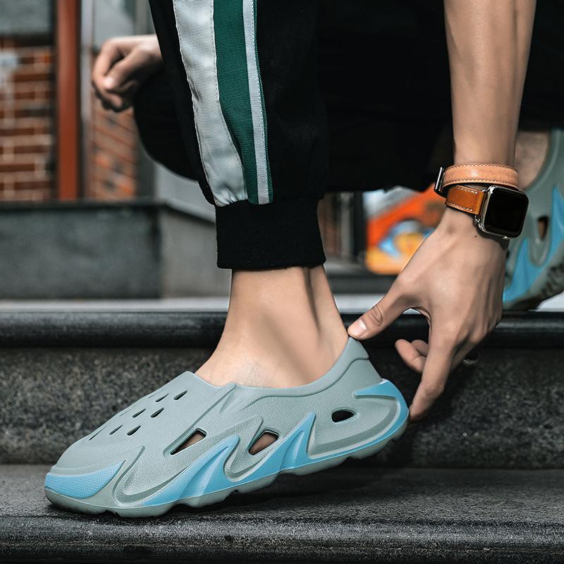 Hule kokosnøttsandaler 2024 Casual strandsko Utendørs herresandaler Universelle par Hullsko Baotou-sandaler Zapatillas Hombre