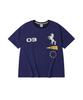 AMOU Sporty Horse Half T-Shirts Purple