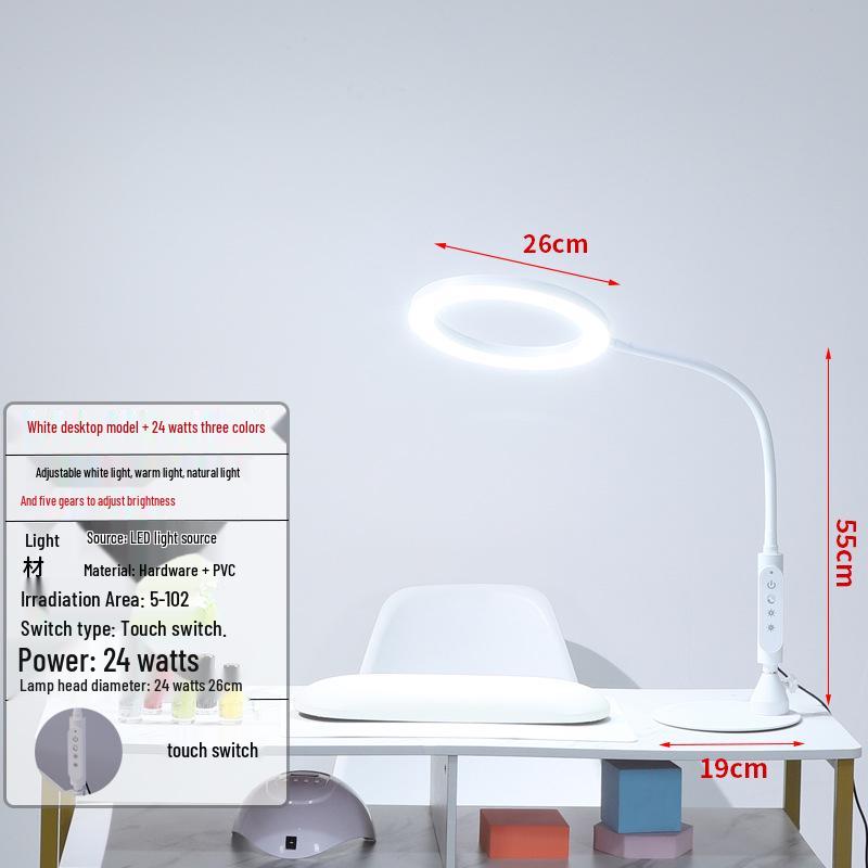 LED Super Bright Nail Art Desk Lamp Clip-On for Beauty Salon, Eyelash Extensions, and Tattoo Lighting