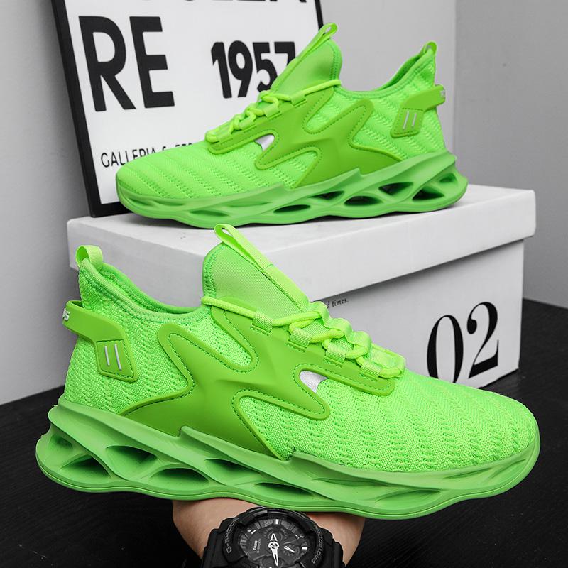 Sommer Sportschuhe Laufschuhe Rutschfeste Sportschuhe Atmungsaktives Netz Outdoor Weichsohlige Sportschuhe Stoßdämpfende Wanderschuhe Große Größe