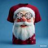 Weihnachten Herren T-Shirt Weihnachtsmann Muster Druck Herren Damen Rundhals T-Shirt Weihnachtsgrafik T-Shirts Neu in Oberteile & T-Shirts