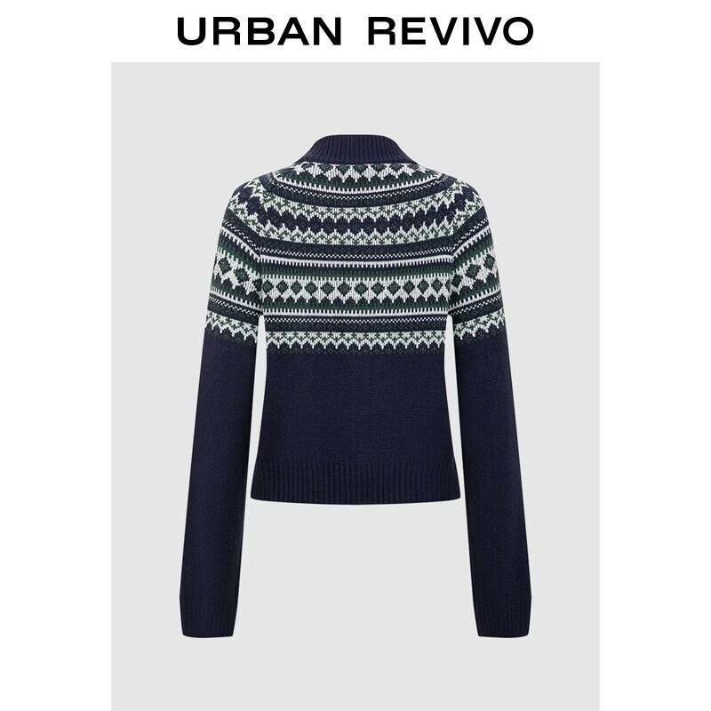 UR Women's Fair Isle Pattern Knit Cardigan