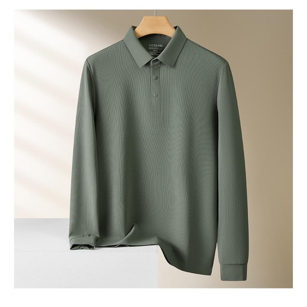 STORN Men's Waffle Long Sleeved POLO Shirt Spring Autumn Casual Top