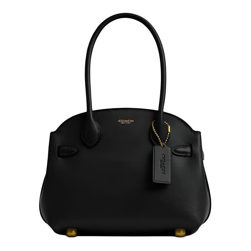

COACH Empire Carryall 21 Gold Hardware Zipper Closure Shoulder Crossbody Bag Cowhide Handbag Small Women s Black чорний