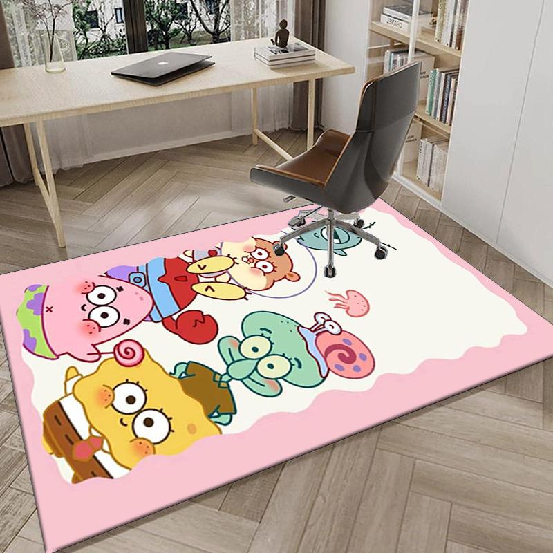 Sponge Expressions Pattern Carpet, Chair Rug,Rug for Office Bedroom Living Rooms, Doormat Decor Fan Gift Christmas Gift