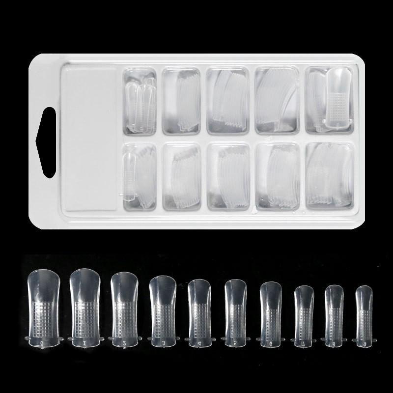 

Nail Crystal Extension Gel Mold Paperless Holder for Quick False Tips with Scale - 100 Pieces