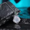 Women's Imitation Chalcedony Buddha Pendant Necklace - New Chinese Style Clavicle Chain Trend.