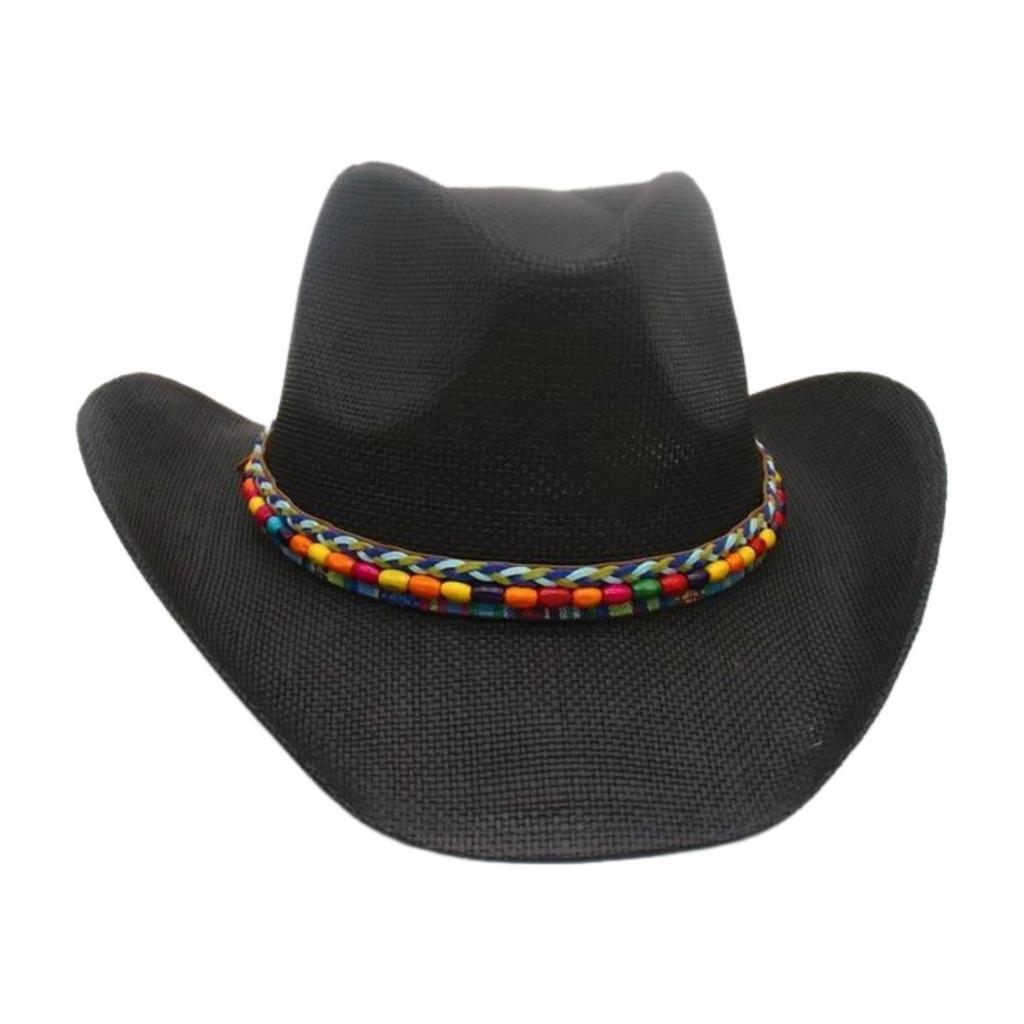 Ethnischer Stil Western Cowboyhut Hochwertiger Lässiger Hut Performance-Hut Sommer Strohhut