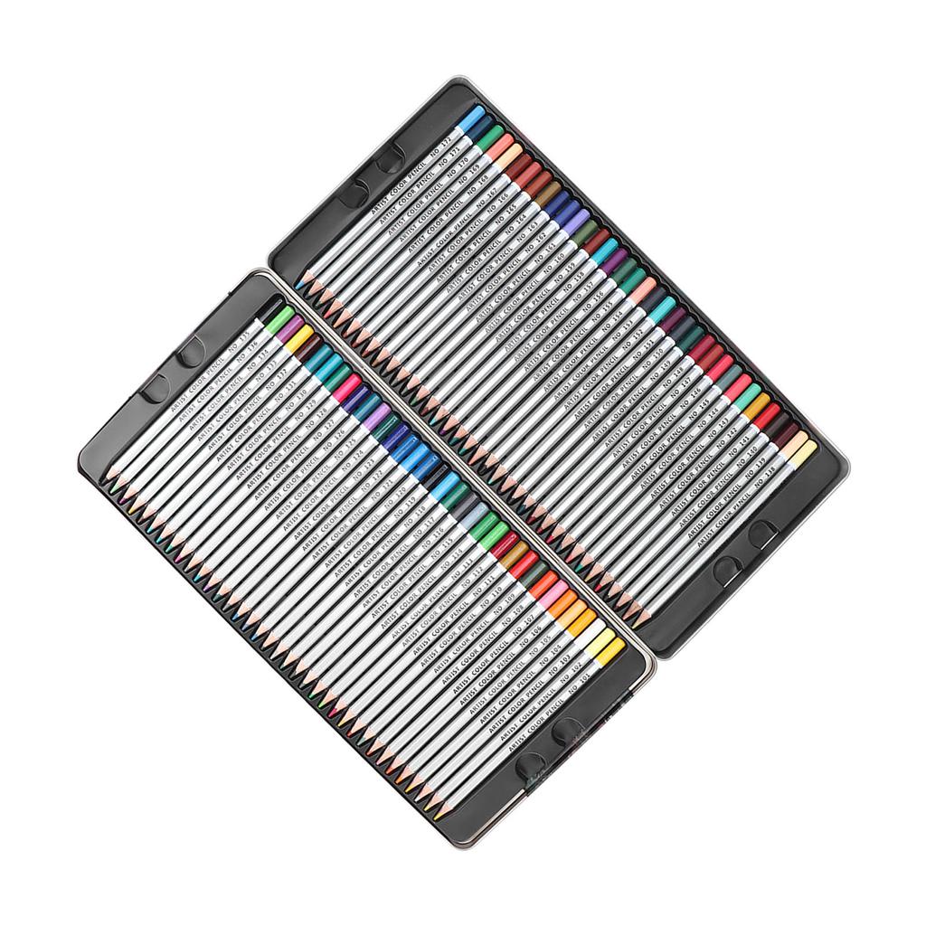 72 Pcs Color Painting Pencil Rich Saturation Soft AntiCrack 3.3mm Refill Art Graffiti Tool with Iron Box