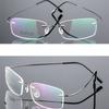 Titanium Alloy Rimless Glasses Frame Men Prescription Eyeglasses Myopia Optical Frame Screwless Eyewear Only Eyeglass Frames