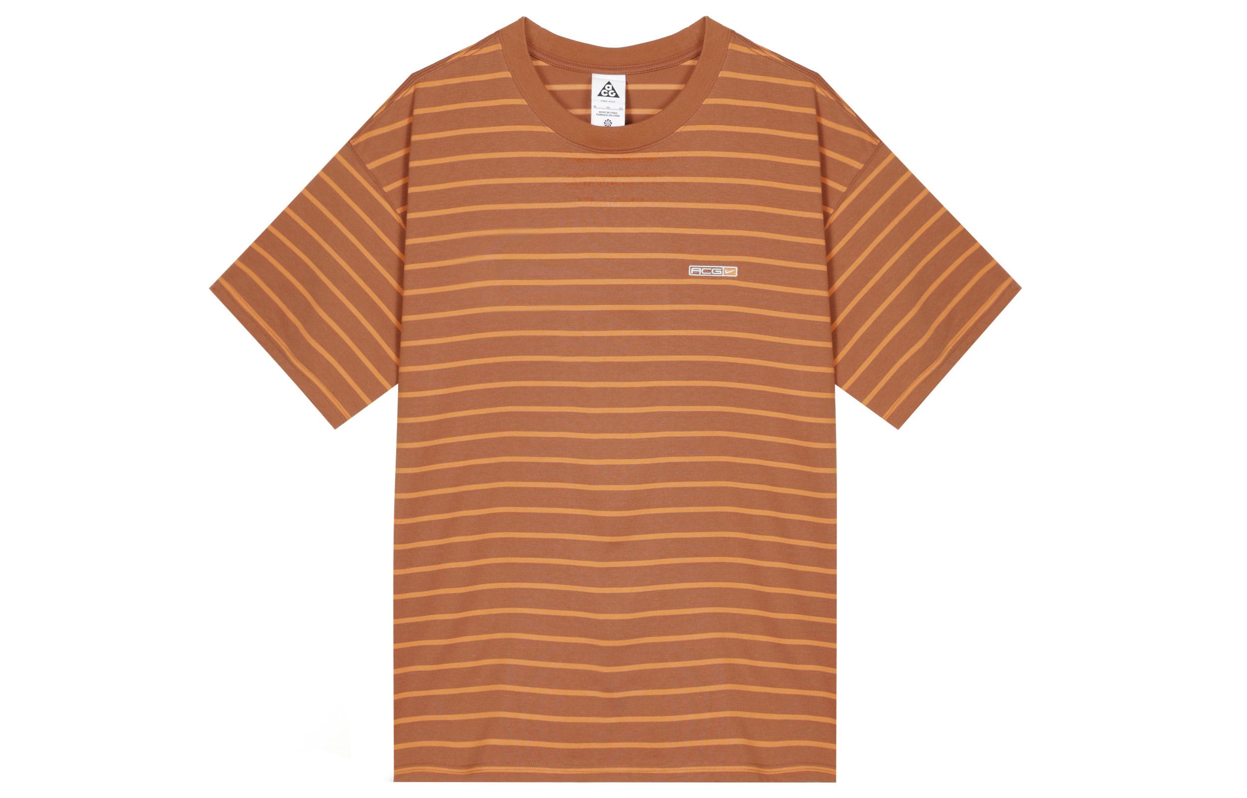 Nike T Shirts Men s Orange Crew Neck Moderate Straight Fit FB8130-246 XXL