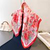 70*70Cm Spring Summer Women Scarf Silk Butterfly Print Satin Beach Scarves Shawl Headband Hijab Bandana Wrap Bufanda